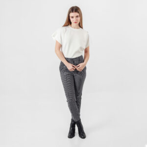 Pantalón estampado gallineto ajustado bota skinny