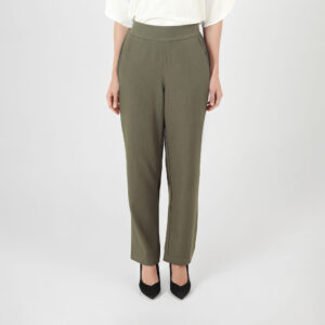 Pantalón recto clásico con elástico visible
