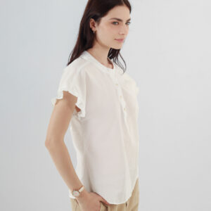 Blusa Cuello V Manga Corta