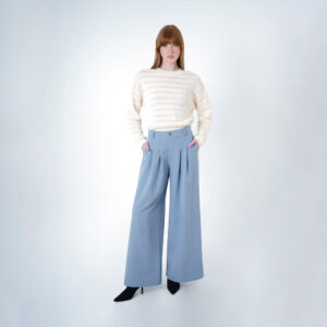 Pantalón palazzo elegante con prenses