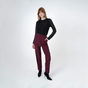 Pantalón clásico bota recta asimétrico