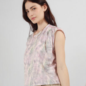 Camiseta Tye Dye cuello redondo manga corta rodada