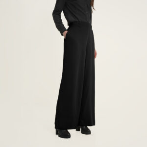 Pantalón palazzo con elastico en cintura