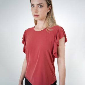 Camiseta top manga bolero corta lazo ajustable espalda cuello