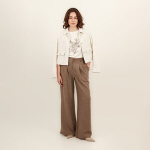 Pantalón palazzo bota flare con prenses
