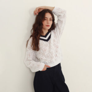 Sweater Cuello V Manga Larga