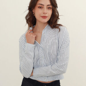 Blusa Cuello Camisero Manga Larga