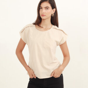 Blusa Cuello Redondo Manga Corta