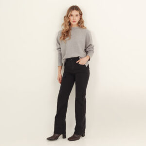 Jean Muse  Estilo Vintage De Pretina Super Alta Con Pierna Ajustada