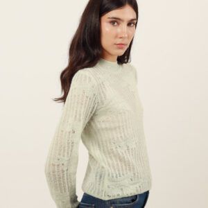 Sweater tejido jaquard cuello redondo manga larga