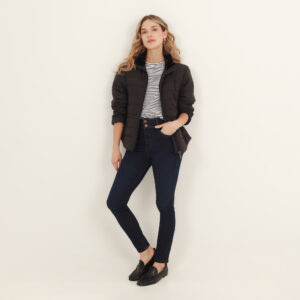 Jean wonder bota skinny tiro medio
